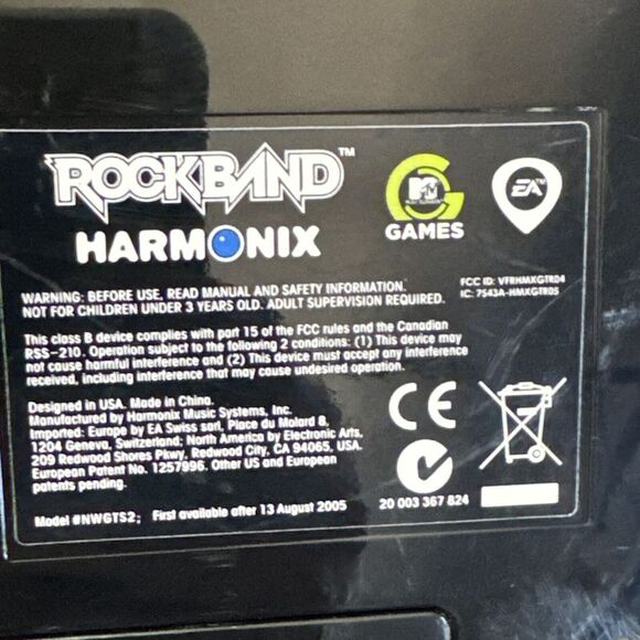 Nintendo Wii Rock Band Wireless Fender Harmonix Stratocaster Guitar Strap 98561 - Picture 5 of 5